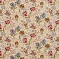 D2071 Floral Fawn Blue,Red & Burgundy Charlotte Fabrics