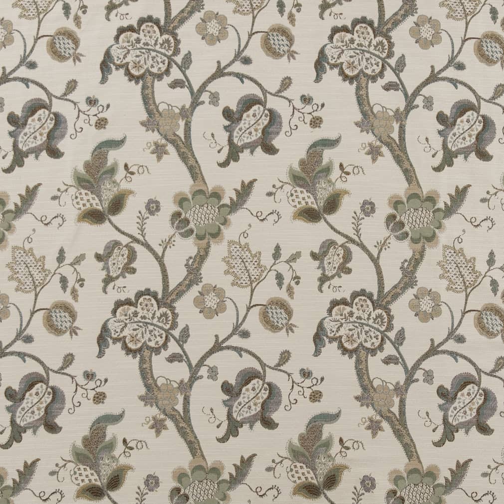 D2072 Floral Celadon Green Charlotte Fabrics