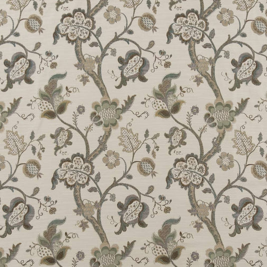 D2072 Floral Celadon Green Charlotte Fabrics