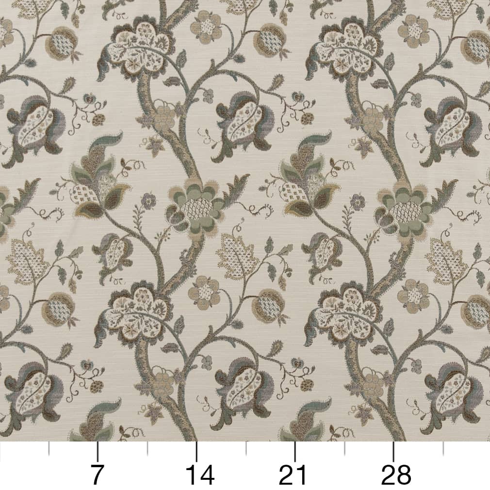 D2072 Floral Celadon Green Charlotte Fabrics