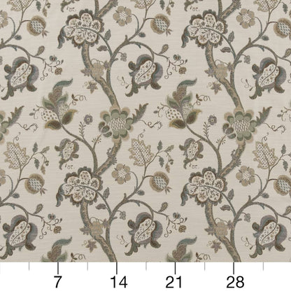 D2072 Floral Celadon Green Charlotte Fabrics