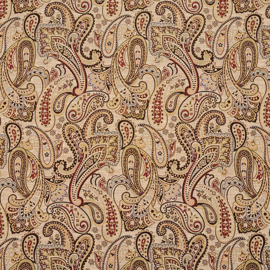 D2075 Paisley Veranda Phoenix Red & Burgundy Charlotte Fabrics