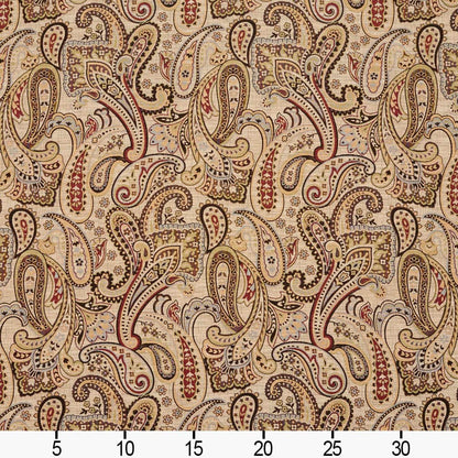 D2075 Paisley Veranda Phoenix Red & Burgundy Charlotte Fabrics