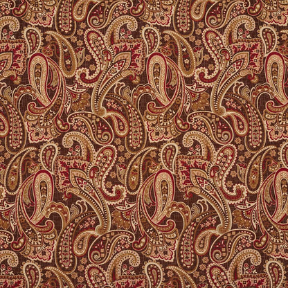 D2076 Paisley Adobe Phoenix Brown,Red & Burgundy Charlotte Fabrics