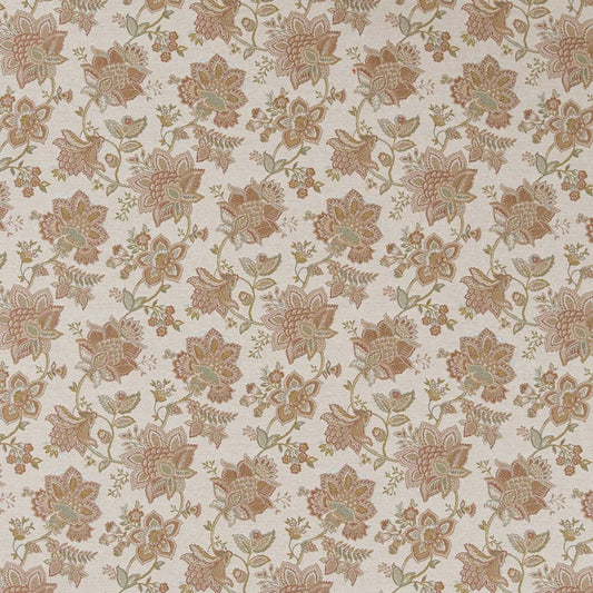 D2077 Floral Prairie Coral & Peach Charlotte Fabrics