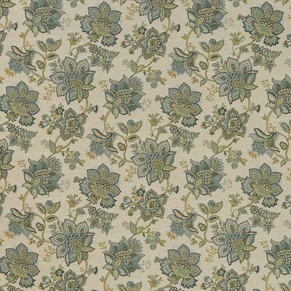 D2078 Floral Meadow Aqua & Teal Charlotte Fabrics