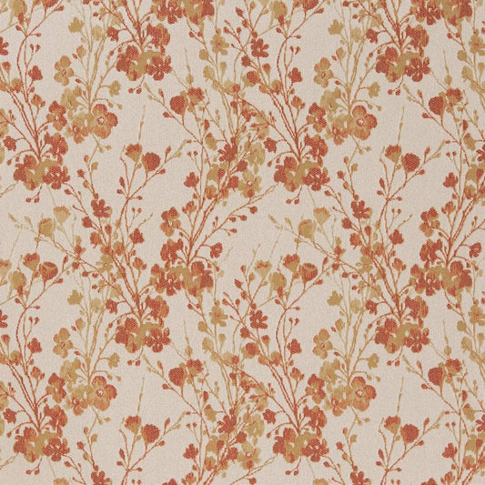 D2080 Floral Harvest Orange & Rust Charlotte Fabrics