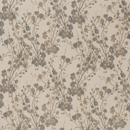 D2081 Floral Oxford Beige & Taupe,Blue Charlotte Fabrics