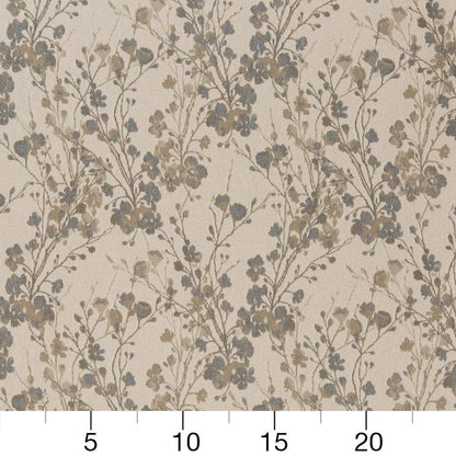 D2081 Floral Oxford Beige & Taupe,Blue Charlotte Fabrics