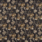 D2082 Floral Charcoal Grey & Silver Charlotte Fabrics