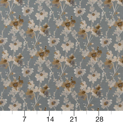 D2083 Floral Glacier Blue Charlotte Fabrics