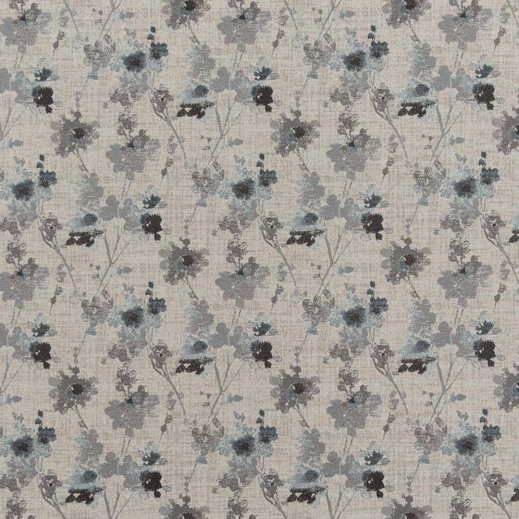 D2085 Floral Slate Blue,Grey & Silver Charlotte Fabrics