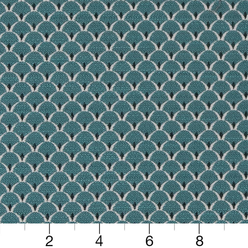 D2139 Small Scale Aqua Scales Aqua & Teal Charlotte Fabrics