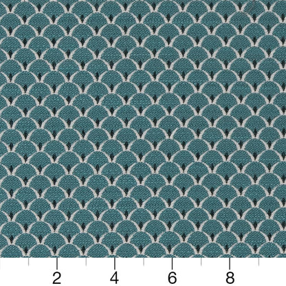 D2139 Small Scale Aqua Scales Aqua & Teal Charlotte Fabrics
