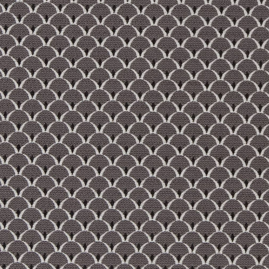 D2140 Small Scale Charcoal Scales Grey & Silver Charlotte Fabrics