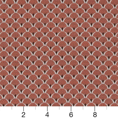 D2141 Small Scale Salmon Scales Coral & Peach Charlotte Fabrics