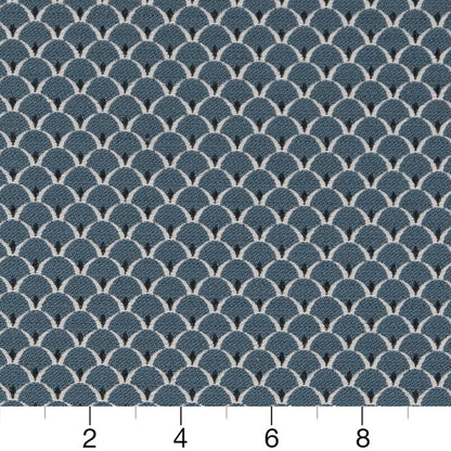 D2143 Small Scale River Scales Blue Charlotte Fabrics