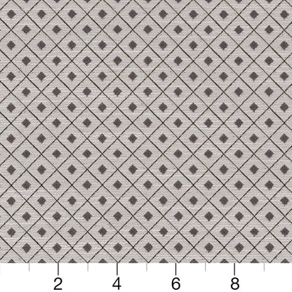 D2150 Diamonds,Small Scale Charcoal Diamond Grey & Silver Charlotte Fabrics