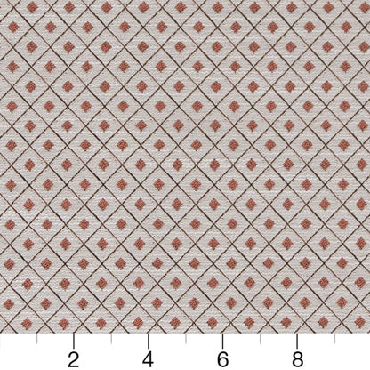 D2151 Diamonds,Small Scale Salmon Diamond Coral & Peach Charlotte Fabrics