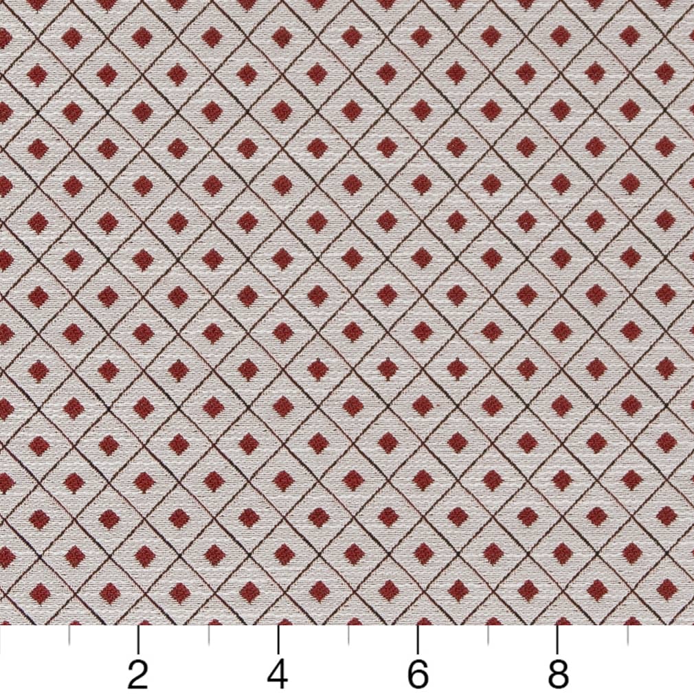 D2152 Diamonds,Small Scale Ruby Diamond Red & Burgundy Charlotte Fabrics