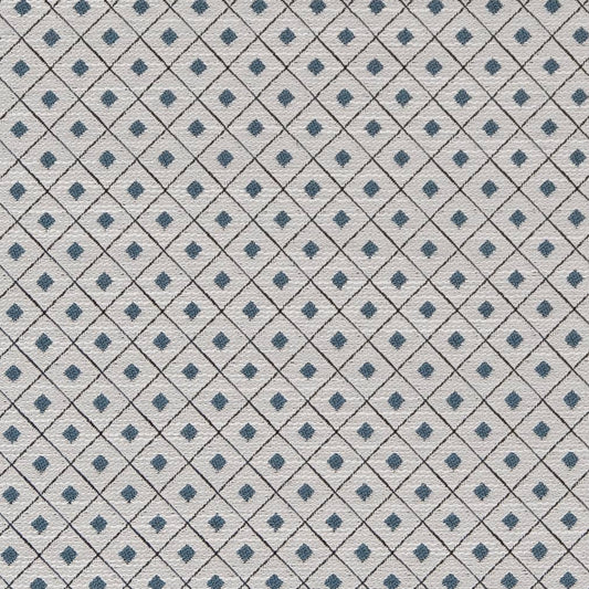 D2153 Diamonds,Small Scale River Diamond Blue Charlotte Fabrics