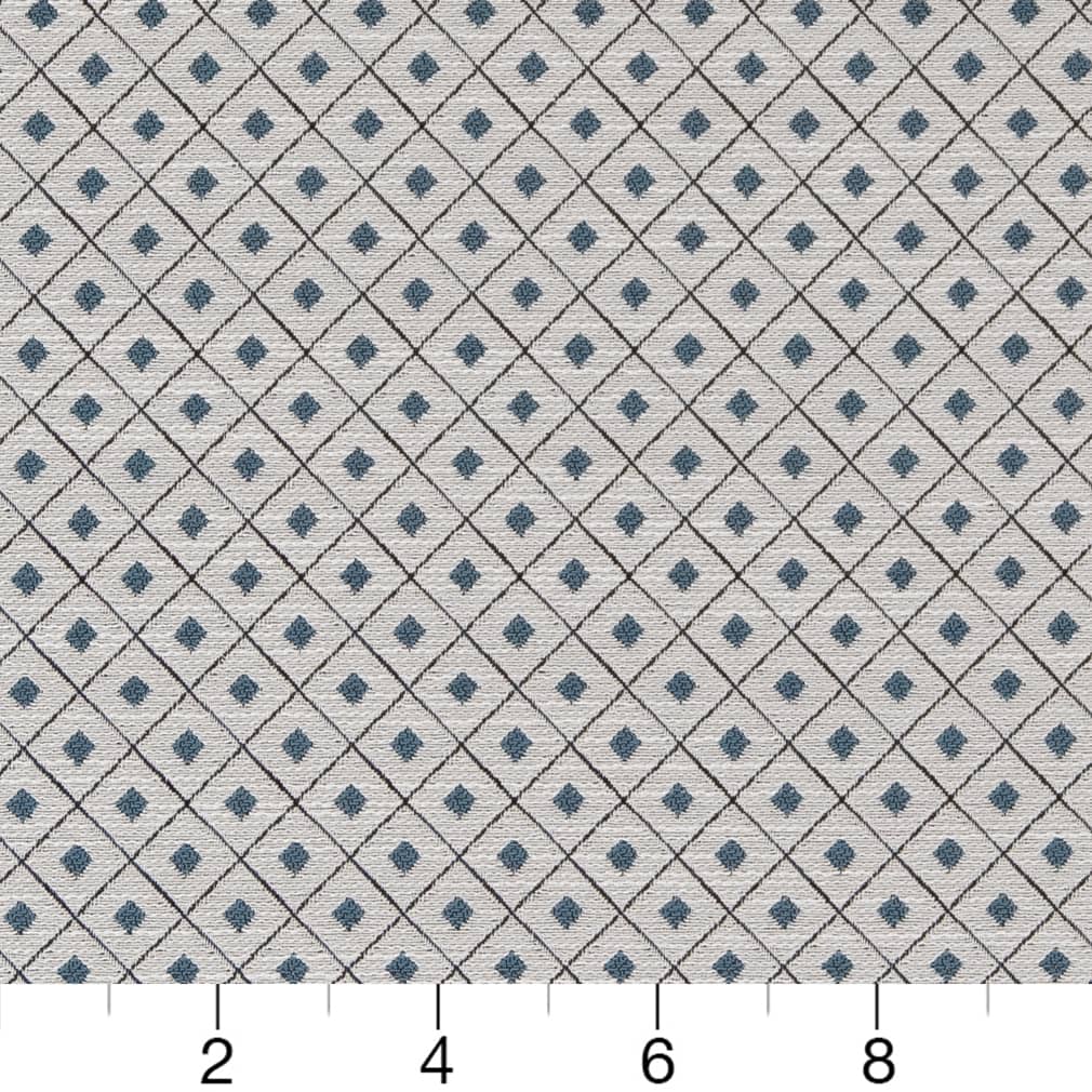 D2153 Diamonds,Small Scale River Diamond Blue Charlotte Fabrics