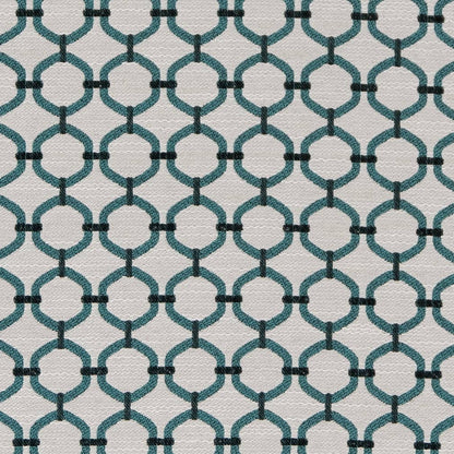 D2169 Abstract & Geometric,Small Scale Aqua Lattice Aqua & Teal Charlotte Fabrics