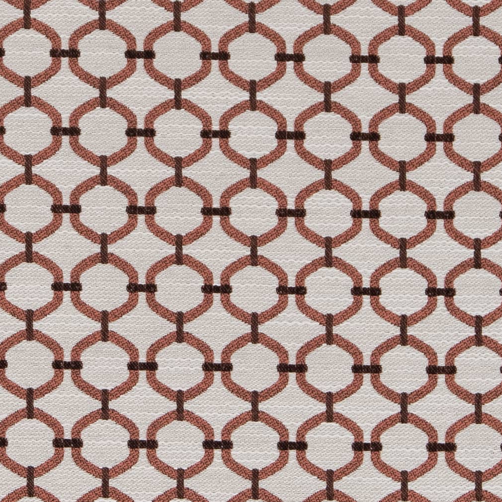 D2171 Abstract & Geometric,Small Scale Salmon Lattice Coral & Peach Charlotte Fabrics