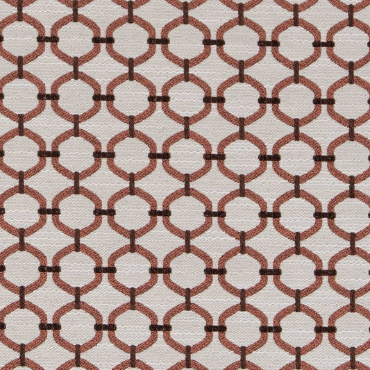 D2171 Abstract & Geometric,Small Scale Salmon Lattice Coral & Peach Charlotte Fabrics