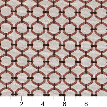 D2171 Abstract & Geometric,Small Scale Salmon Lattice Coral & Peach Charlotte Fabrics