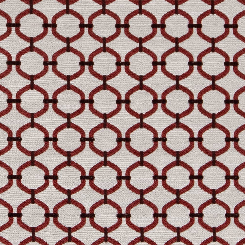 D2172 Abstract & Geometric,Small Scale Ruby Lattice Red & Burgundy Charlotte Fabrics