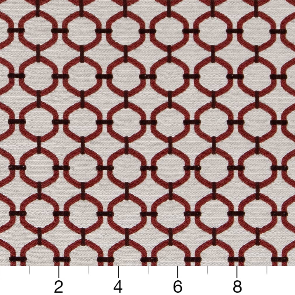 D2172 Abstract & Geometric,Small Scale Ruby Lattice Red & Burgundy Charlotte Fabrics
