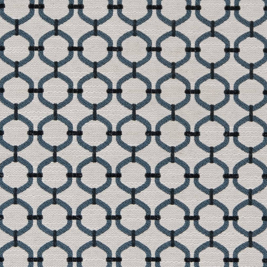 D2173 Abstract & Geometric,Small Scale River Lattice Blue Charlotte Fabrics
