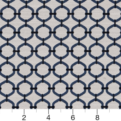 D2174 Abstract & Geometric,Small Scale Wedgewood Lattice Blue Charlotte Fabrics