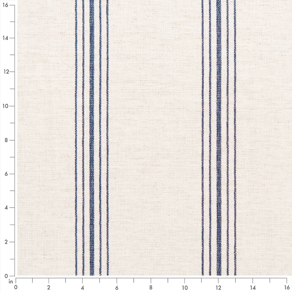 D2276 Stripe Hampton Blue Blue Charlotte Fabrics