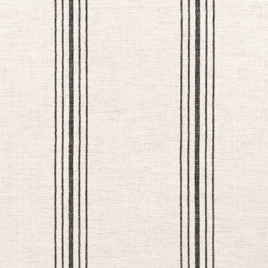 D2277 Stripe Hampton Charcoal Grey & Silver Charlotte Fabrics