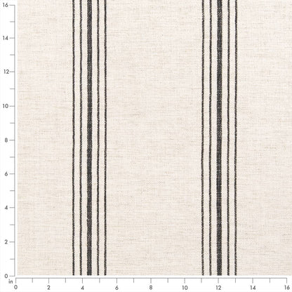 D2277 Stripe Hampton Charcoal Grey & Silver Charlotte Fabrics