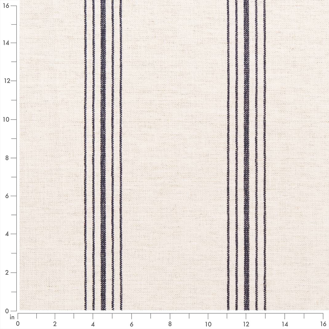 D2278 Stripe Hampton Indigo Blue Charlotte Fabrics
