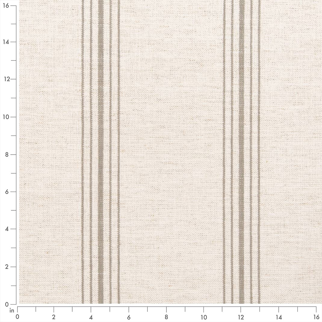 D2282 Stripe Hampton Stone Grey & Silver Charlotte Fabrics