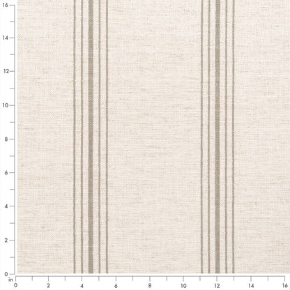 D2282 Stripe Hampton Stone Grey & Silver Charlotte Fabrics