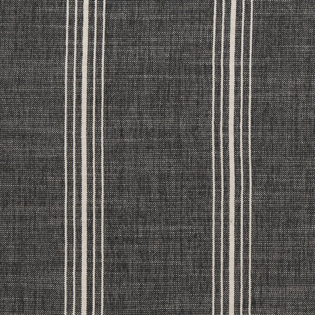 D2283 Stripe Newport Charcoal Grey & Silver Charlotte Fabrics