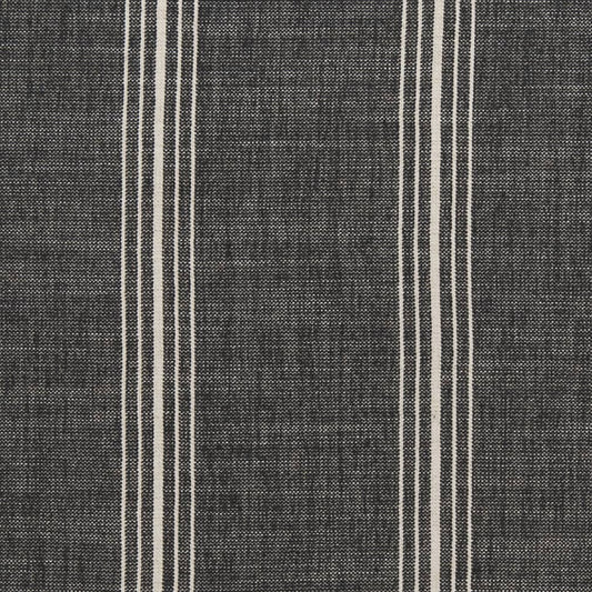D2283 Stripe Newport Charcoal Grey & Silver Charlotte Fabrics