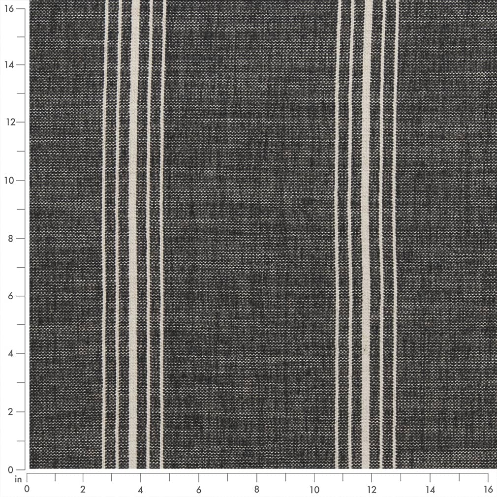 D2283 Stripe Newport Charcoal Grey & Silver Charlotte Fabrics