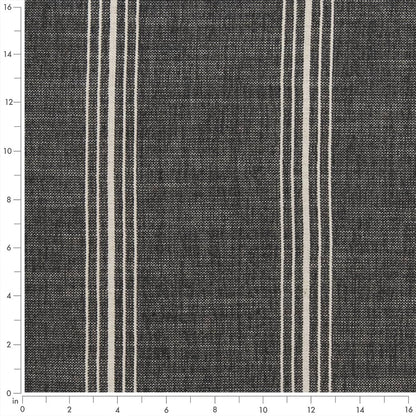 D2283 Stripe Newport Charcoal Grey & Silver Charlotte Fabrics