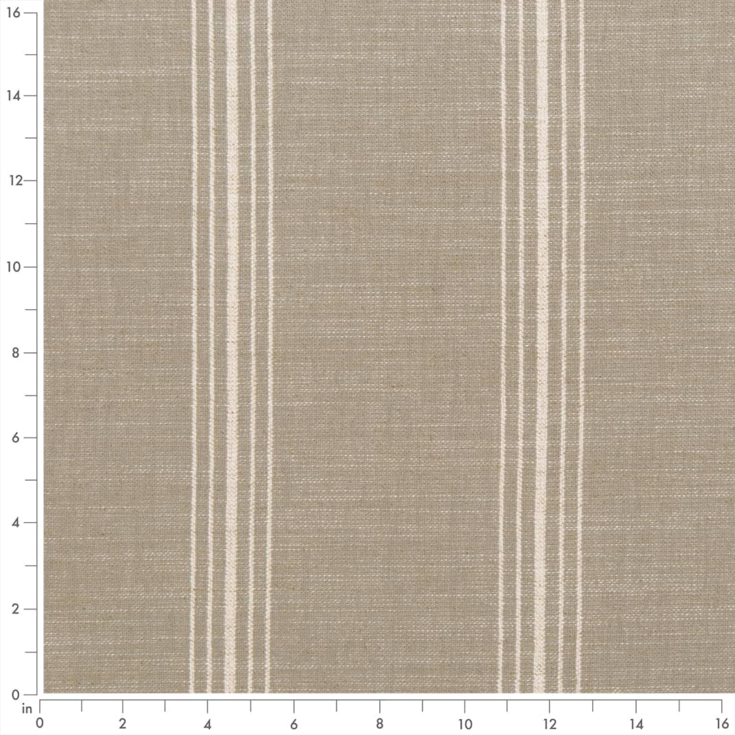 D2287 Stripe Newport Stone Grey & Silver Charlotte Fabrics