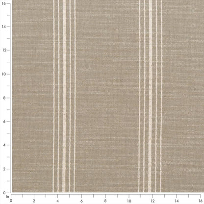 D2287 Stripe Newport Stone Grey & Silver Charlotte Fabrics