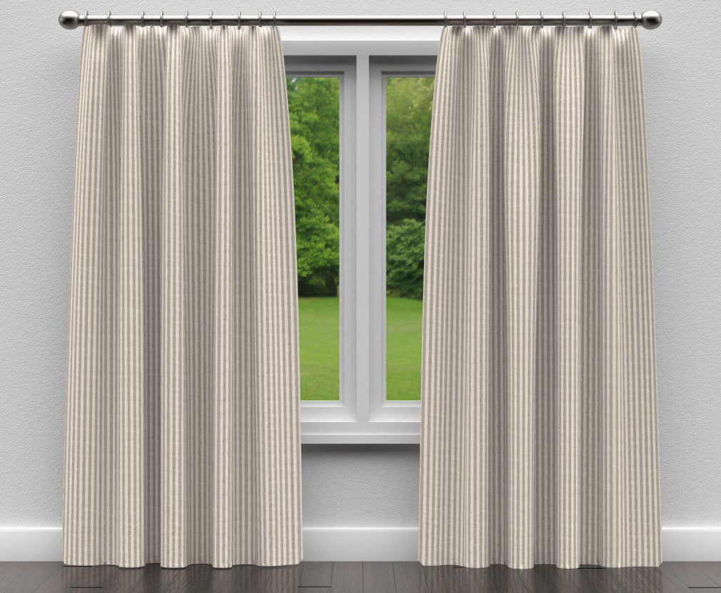 D235 Stripe Stone Stripe Grey & Silver Charlotte Fabrics