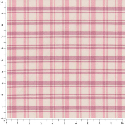 D2389 Plaid Watermelon Pink Charlotte Fabrics