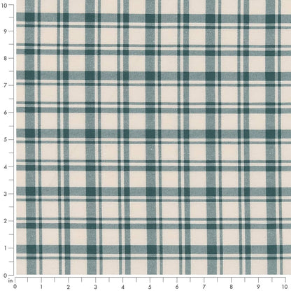 D2391 Plaid Teal Aqua & Teal Charlotte Fabrics