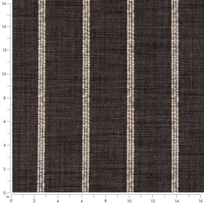 D2404 Stripe Shadow Black Charlotte Fabrics